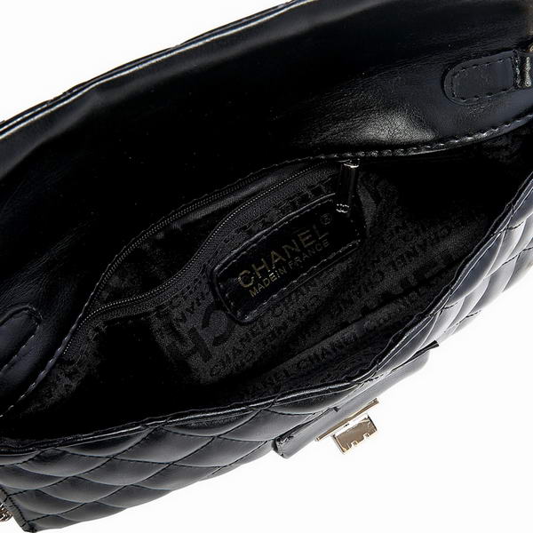 Fake Chanel Camelia Bag Sheepskin Leather A35412 Black On Sale